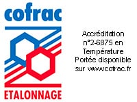 Vous recherchez des sondes de températures accréditées COFRAC 5 Logo