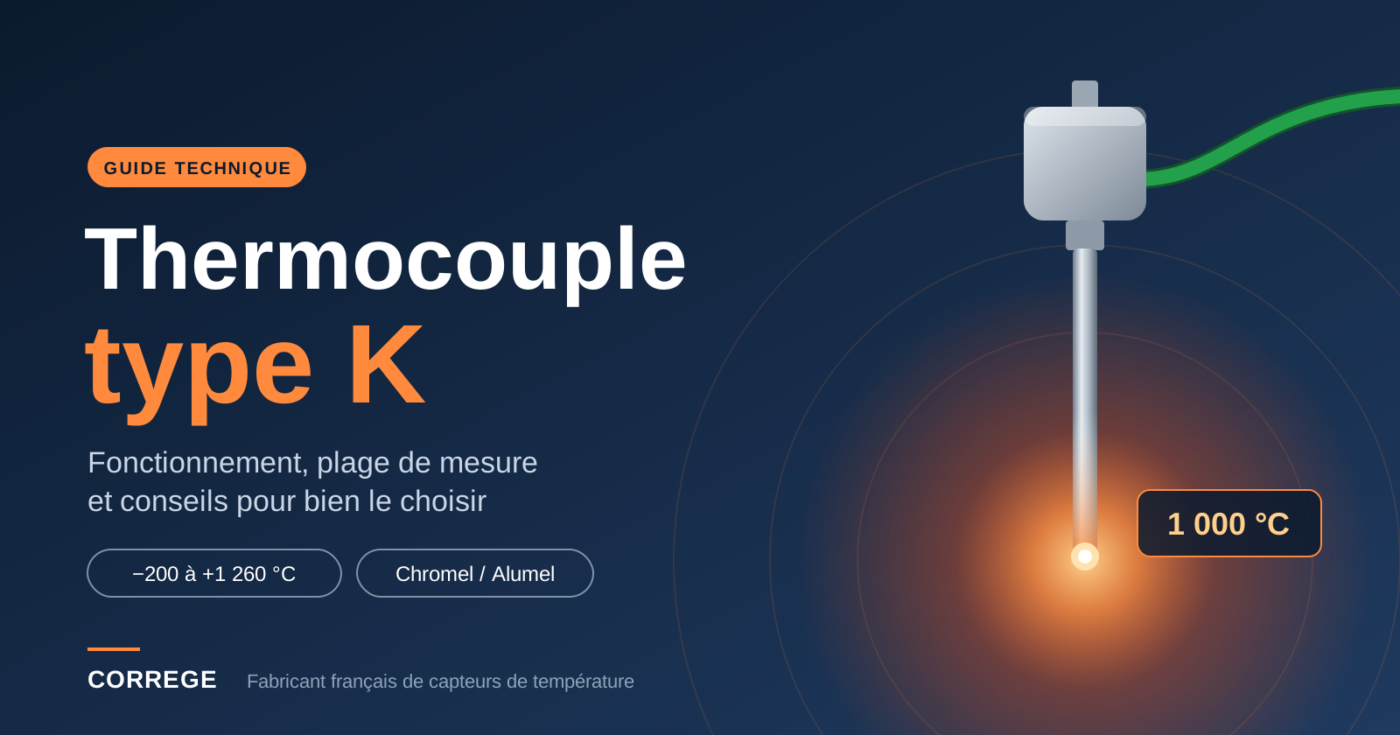 Thermocouple type K : plage de mesure, précision et applications industrielles 1 thermocouple-type-k-une